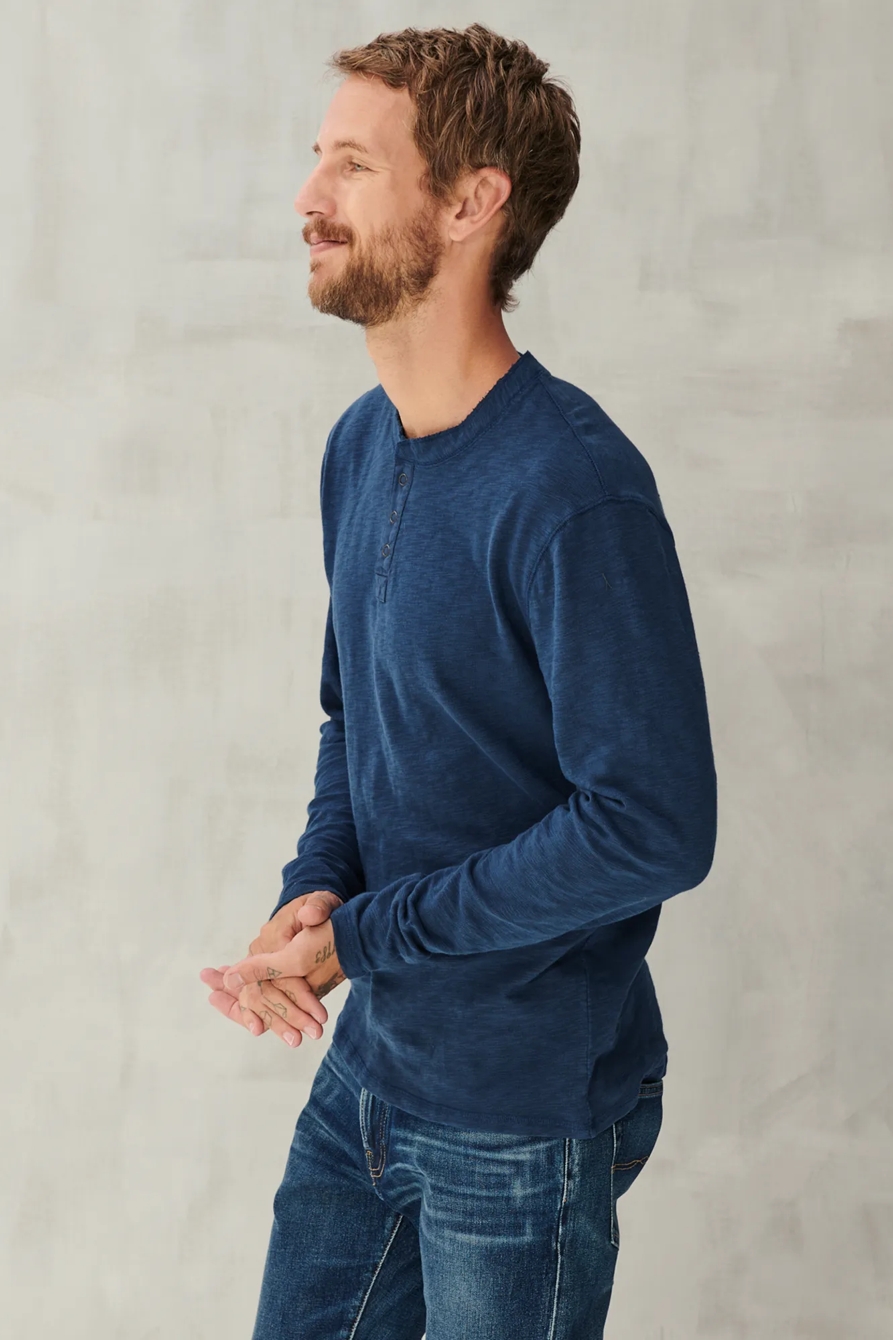 LONG SLEEVE SNAP HENLEY, image 3