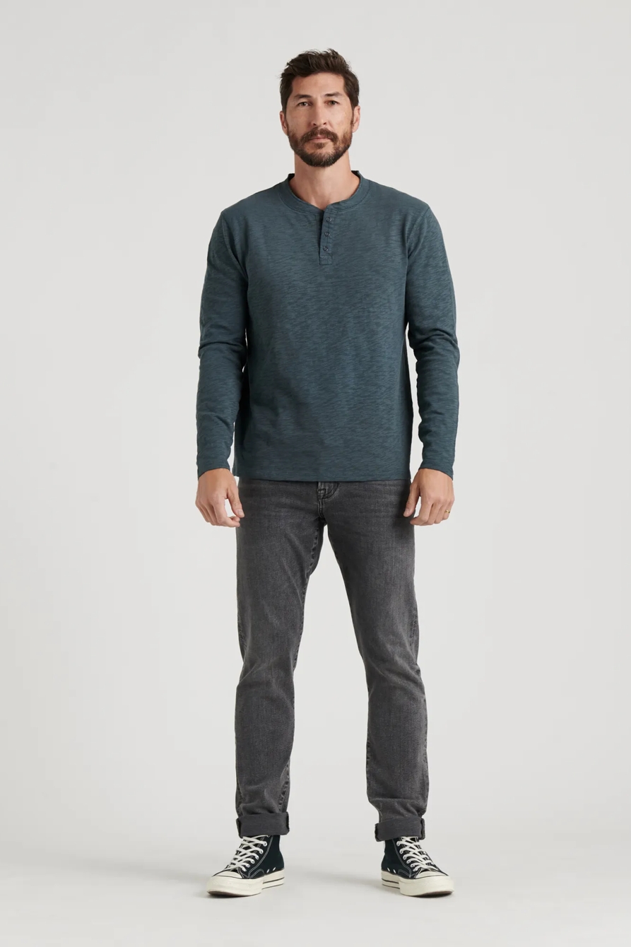 LONG SLEEVE SNAP HENLEY, image 2