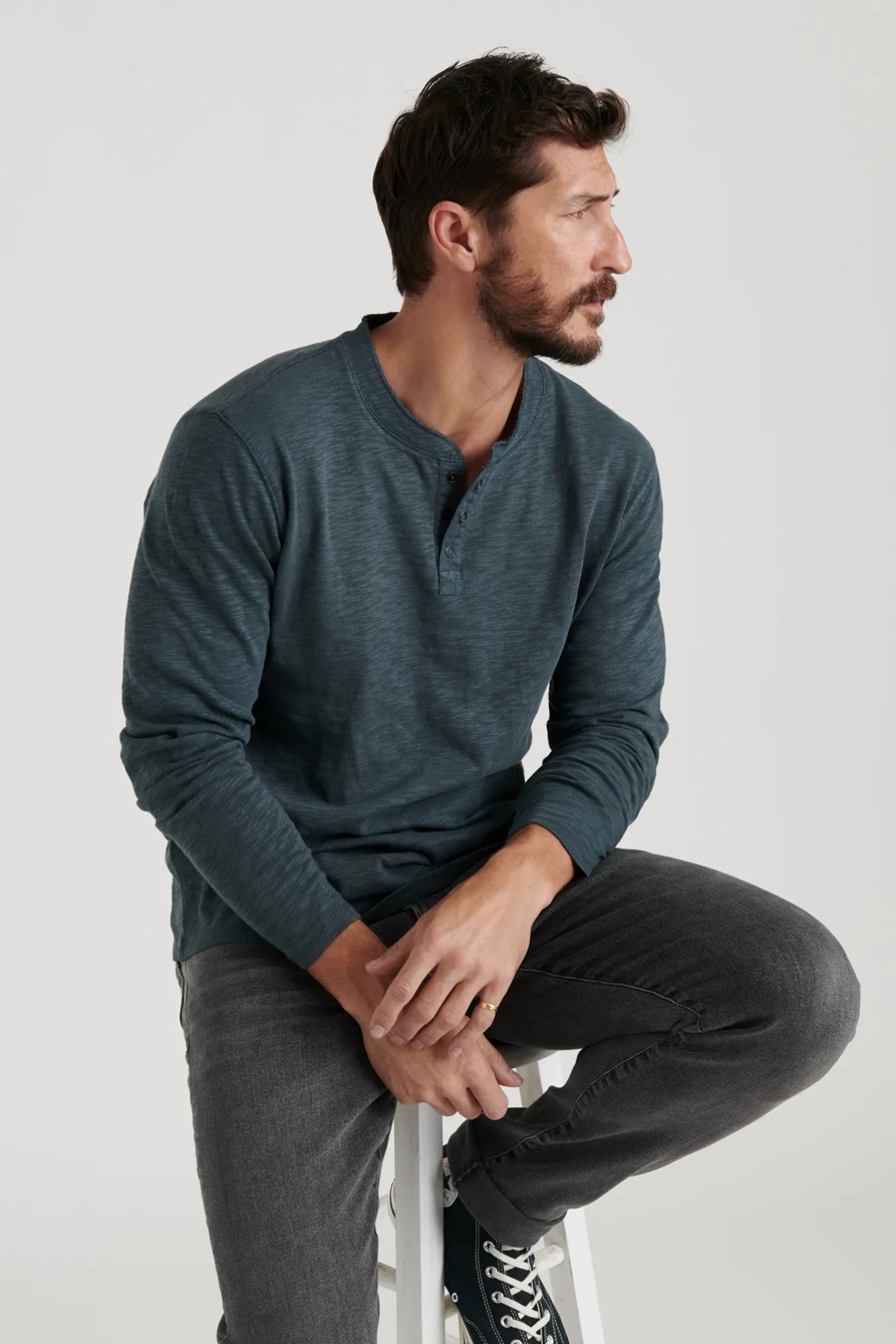 LONG SLEEVE SNAP HENLEY, image 6