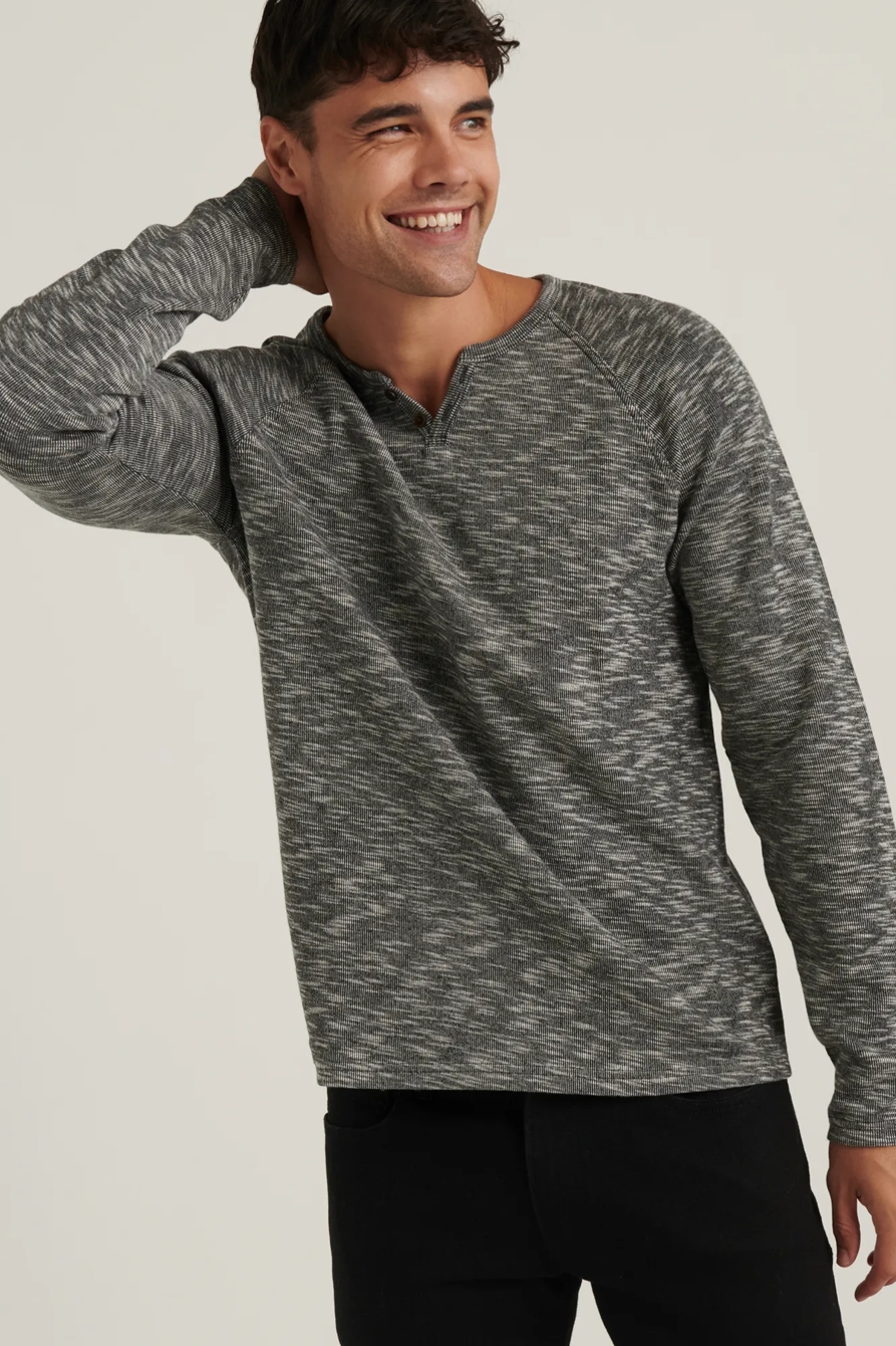 LONG SLEEVE COLORBLOCK BUTTON NOTCH, image 1