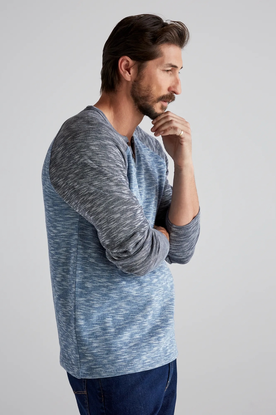 LONG SLEEVE COLORBLOCK BUTTON NOTCH, image 3