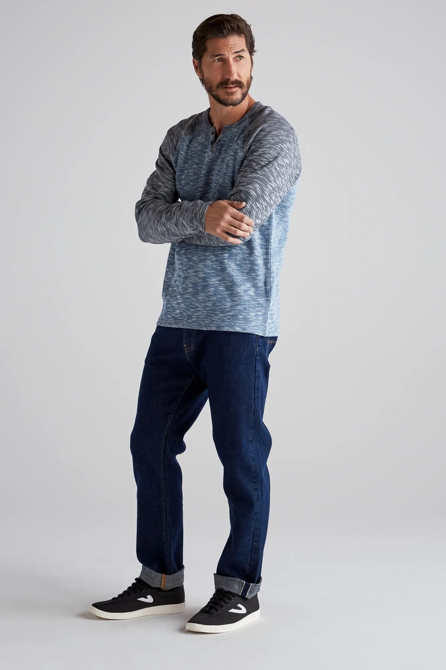 LONG SLEEVE COLORBLOCK BUTTON NOTCH, image 4