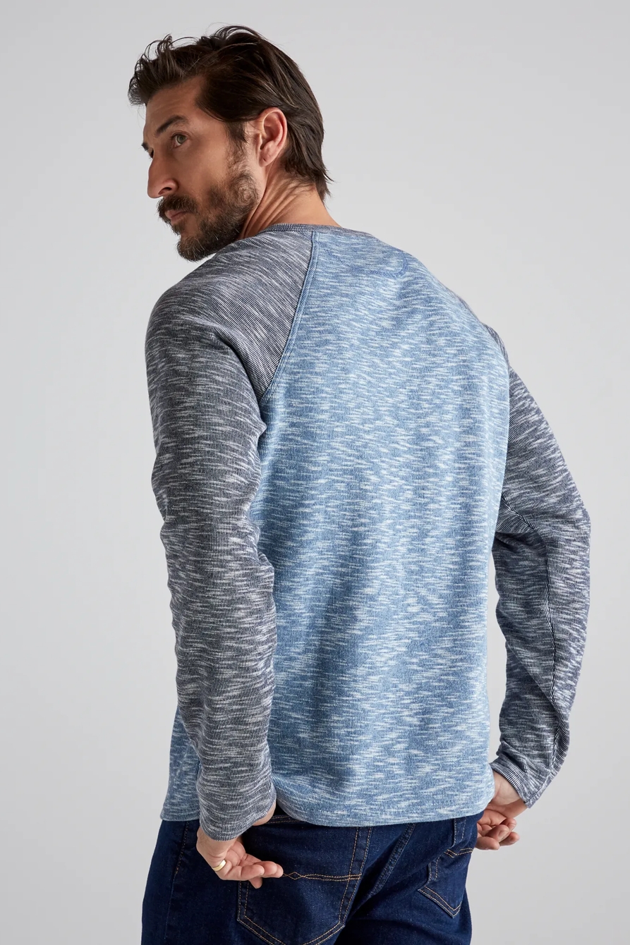 LONG SLEEVE COLORBLOCK BUTTON NOTCH, image 5
