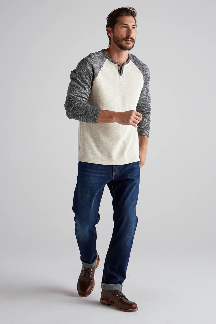 LONG SLEEVE COLORBLOCK BUTTON NOTCH, image 2