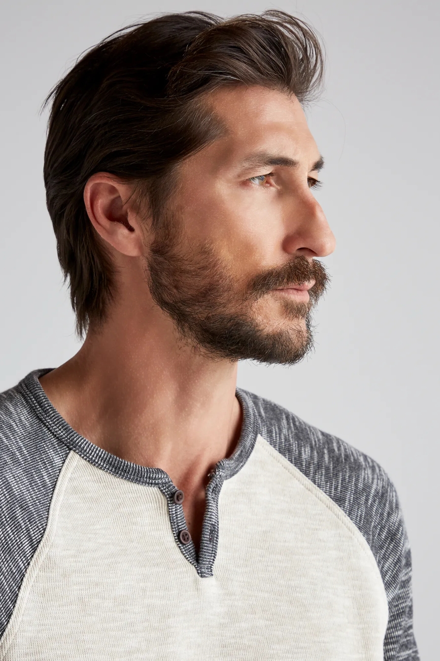 LONG SLEEVE COLORBLOCK BUTTON NOTCH, image 6
