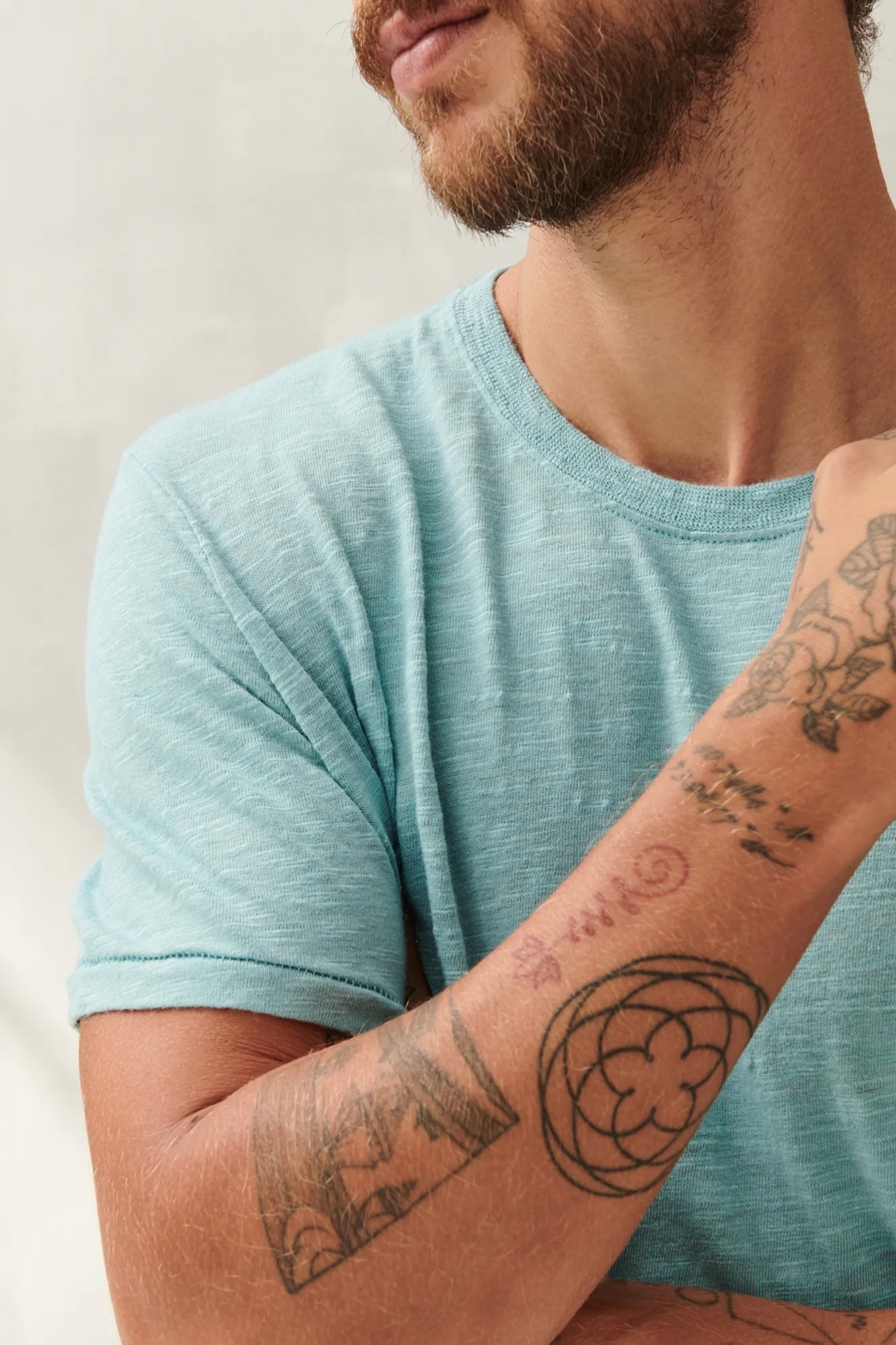 LINEN CREW TEE, image 5