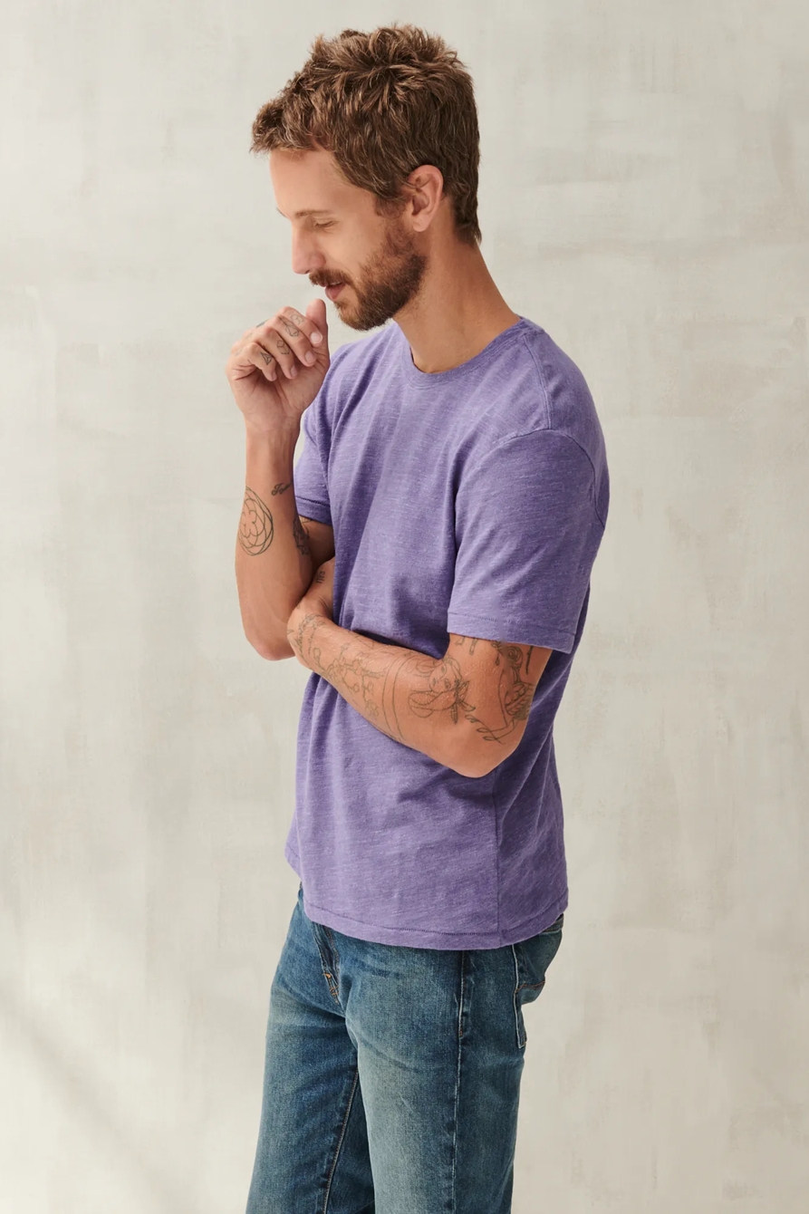 LINEN CREW TEE, image 3