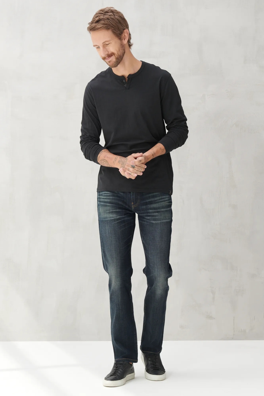 LONG SLEEVE MINERAL WASH BUTTON NOTCH, image 2