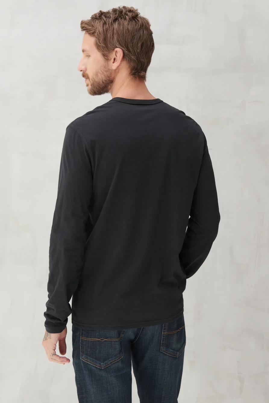 LONG SLEEVE MINERAL WASH BUTTON NOTCH, image 4