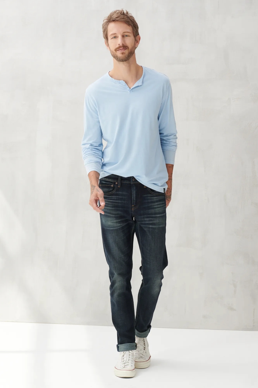 LONG SLEEVE MINERAL WASH BUTTON NOTCH, image 2