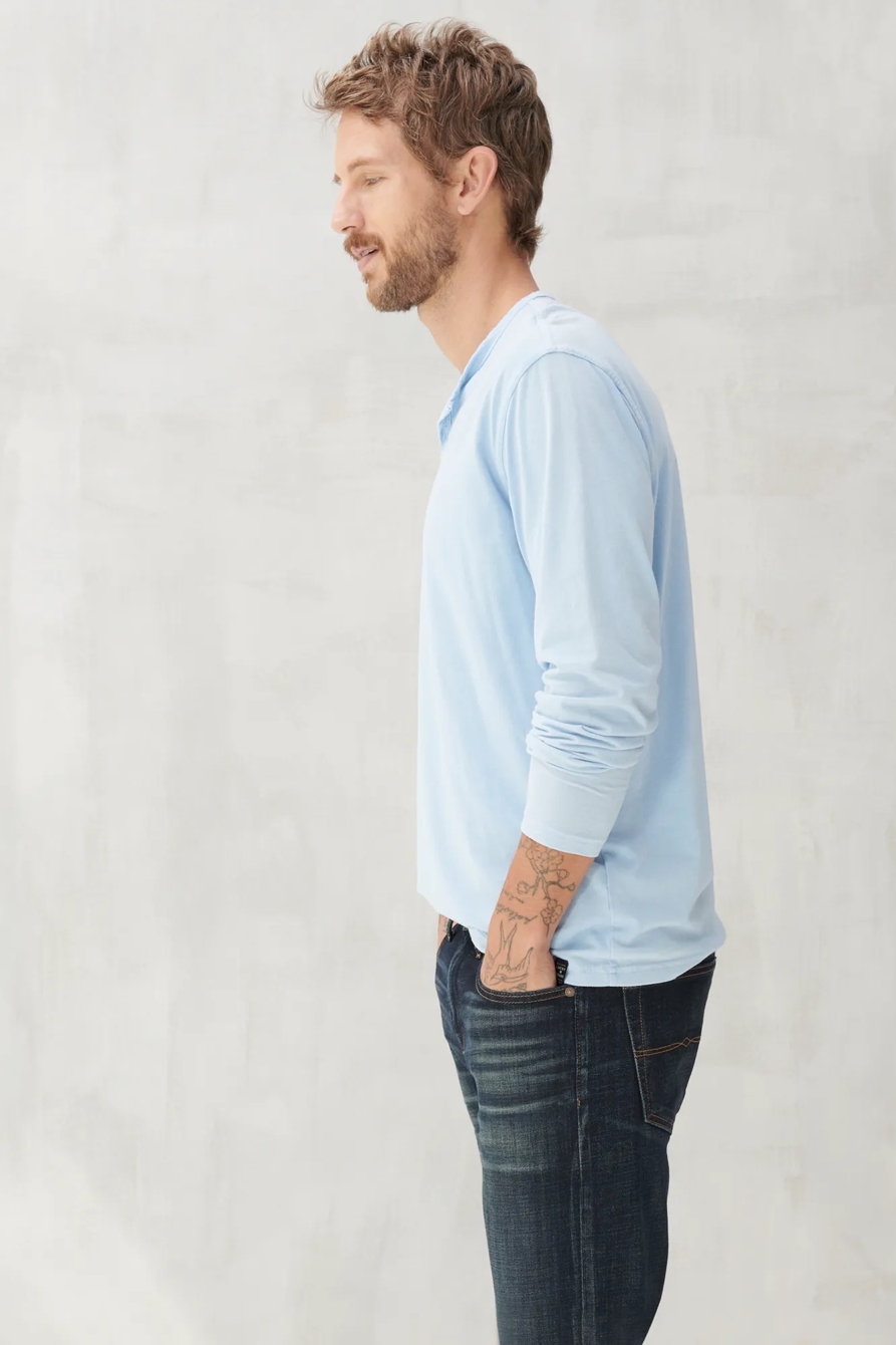 LONG SLEEVE MINERAL WASH BUTTON NOTCH, image 3