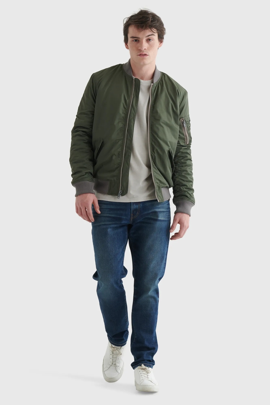 LINEN LEAF PRINT POCKET CREW, image 2