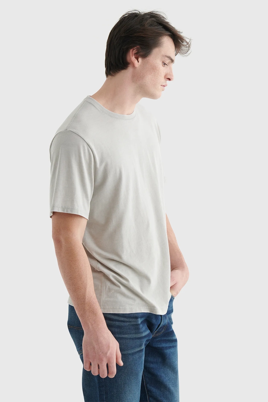 LINEN LEAF PRINT POCKET CREW, image 4