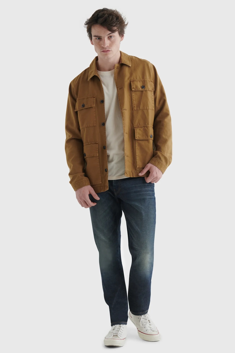 LINEN LEAF PRINT POCKET CREW, image 2