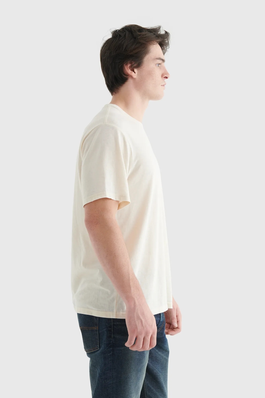 LINEN LEAF PRINT POCKET CREW, image 3