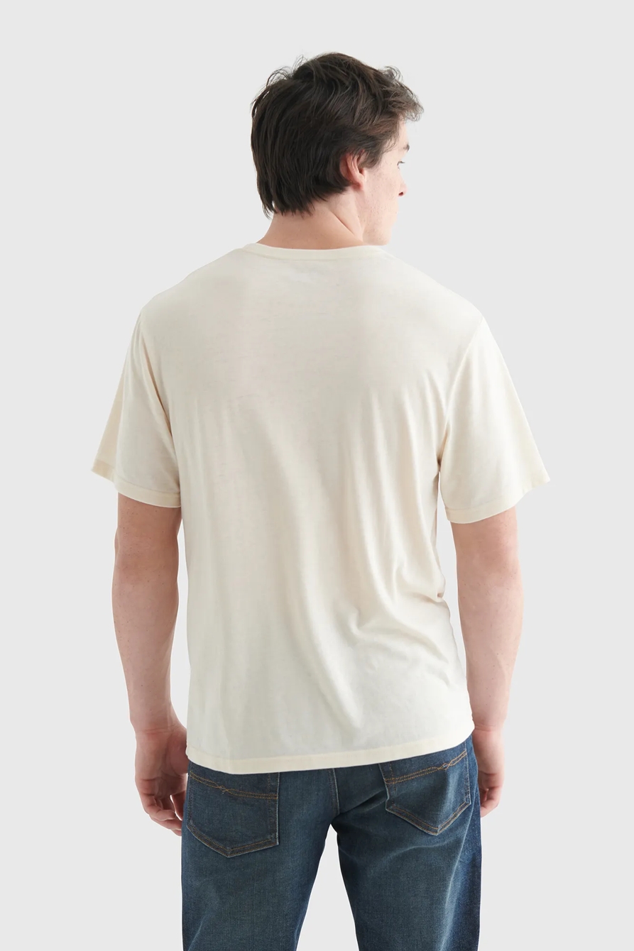 LINEN LEAF PRINT POCKET CREW, image 4