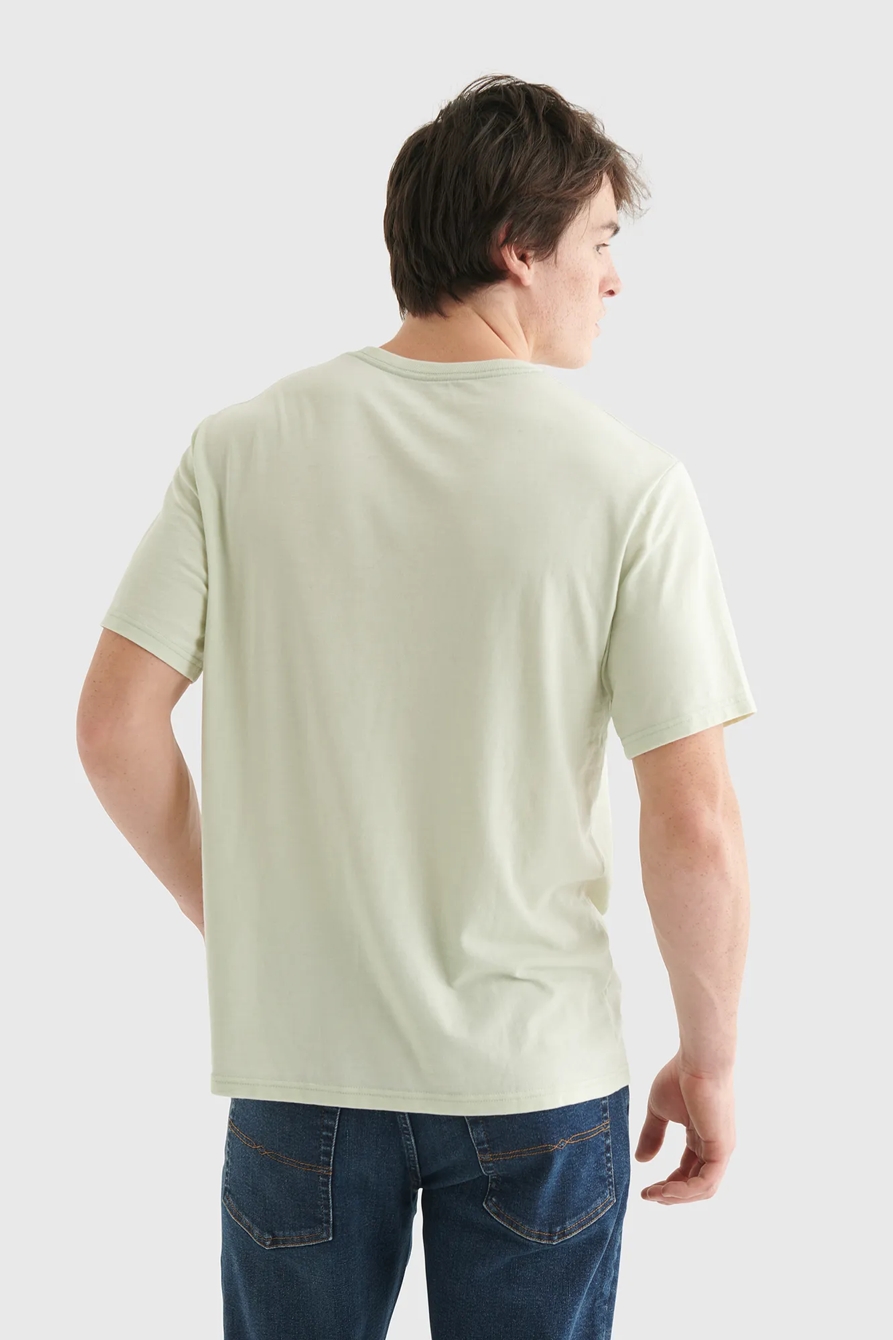 LINEN LEAF PRINT POCKET CREW, image 5