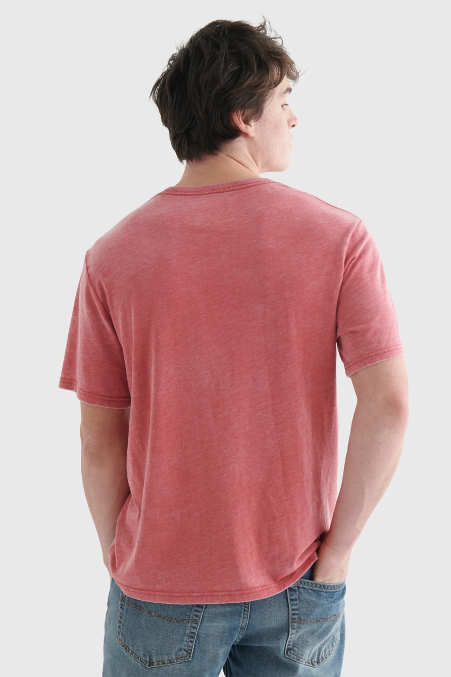 LINEN LEAF PRINT POCKET CREW, image 4