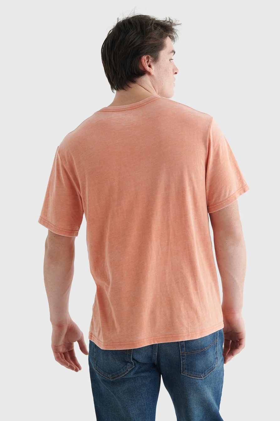 LINEN LEAF PRINT POCKET CREW, image 5