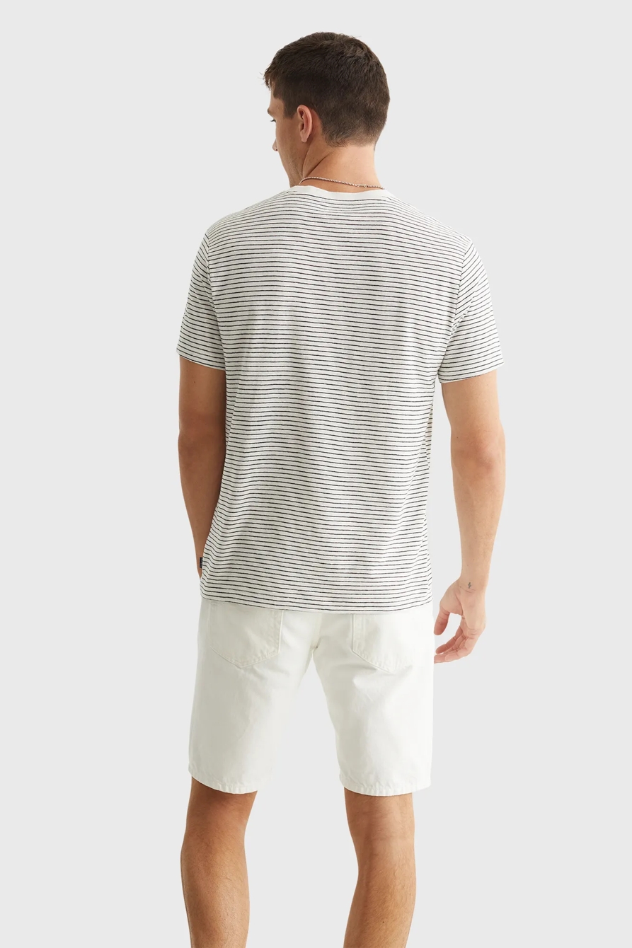LINEN STRIPE CREW, image 4