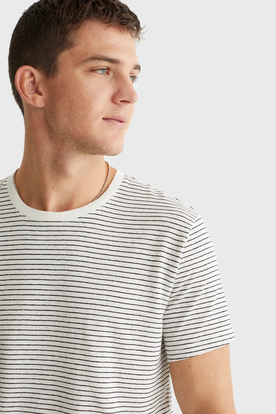 LINEN STRIPE CREW, image 5