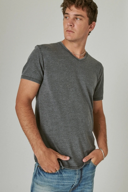 VENICE BURNOUT V-NECK TEE, image 1