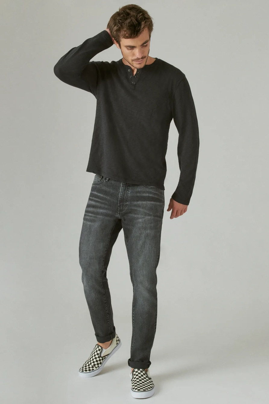 WASHED SNAP-BUTTON HENLEY, image 2
