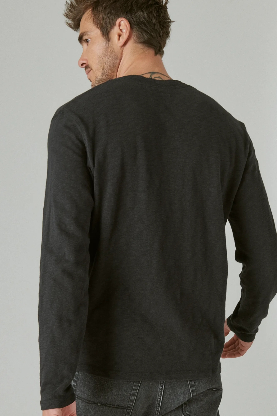 WASHED SNAP-BUTTON HENLEY, image 4
