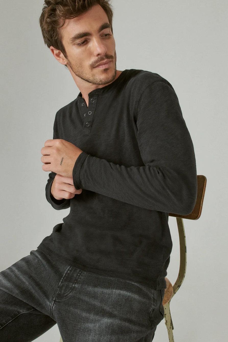 WASHED SNAP-BUTTON HENLEY, image 6