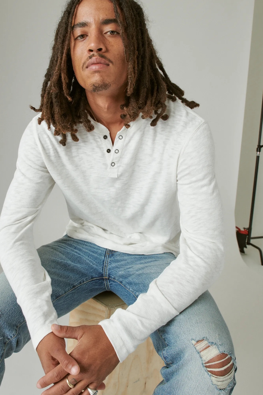 WASHED SNAP-BUTTON HENLEY, image 6