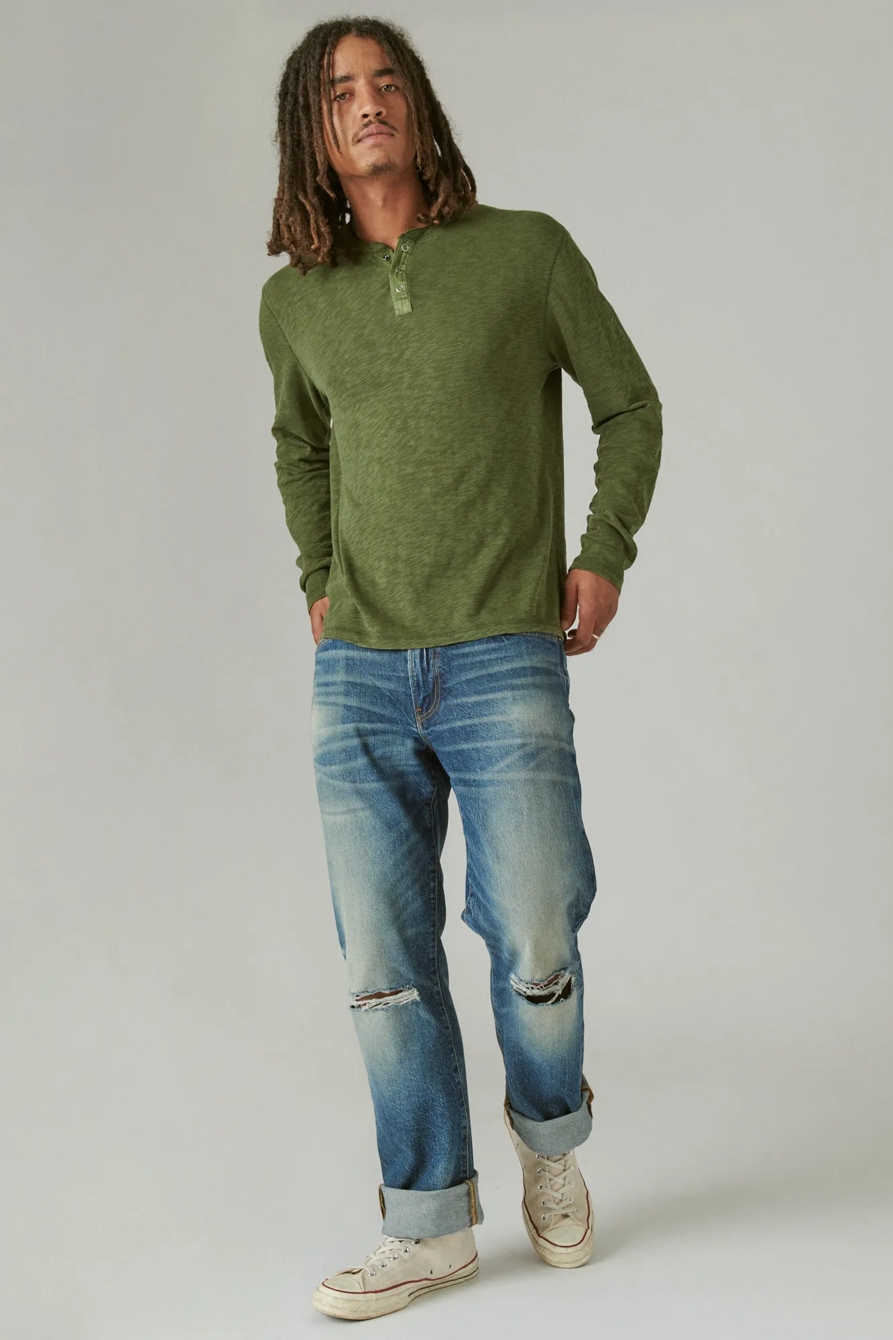 WASHED SNAP-BUTTON HENLEY, image 2