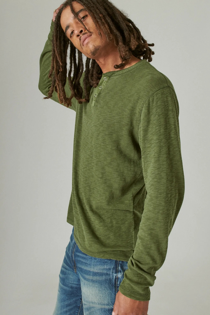WASHED SNAP-BUTTON HENLEY, image 3