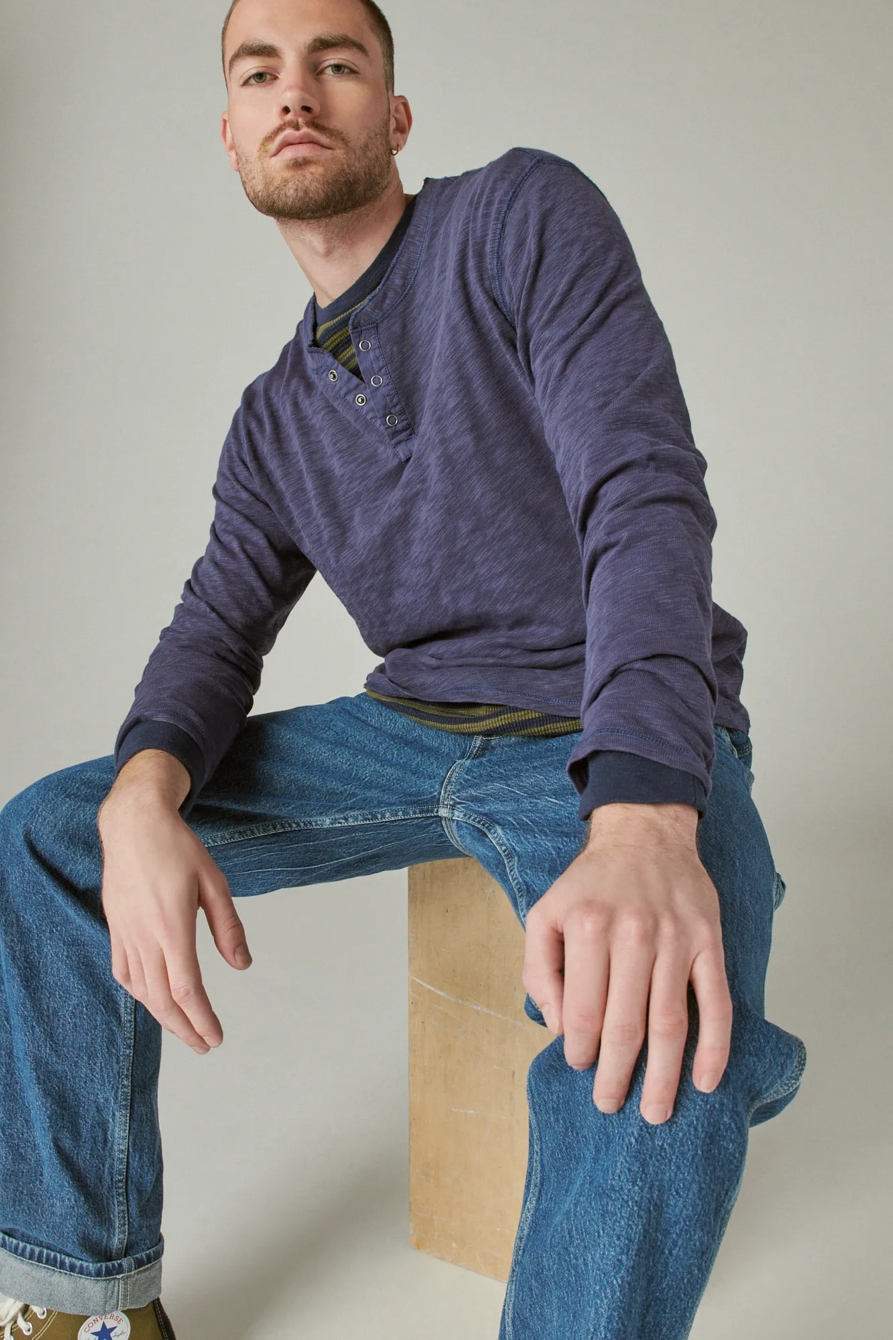WASHED SNAP-BUTTON HENLEY, image 6