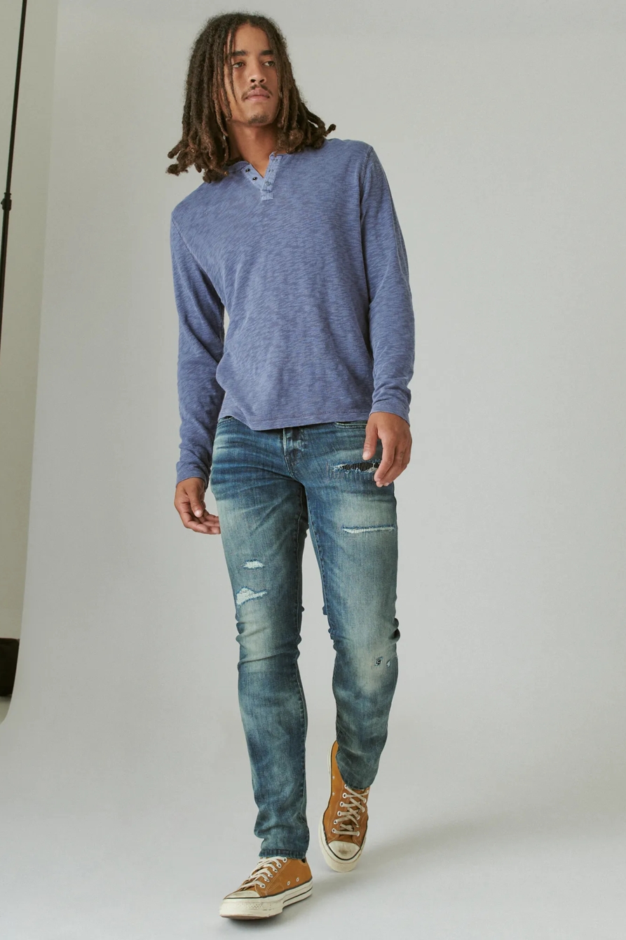 WASHED SNAP-BUTTON HENLEY, image 2