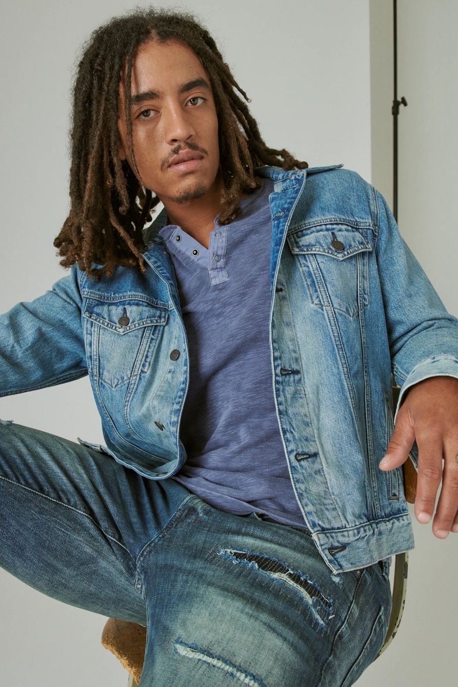 WASHED SNAP-BUTTON HENLEY, image 6