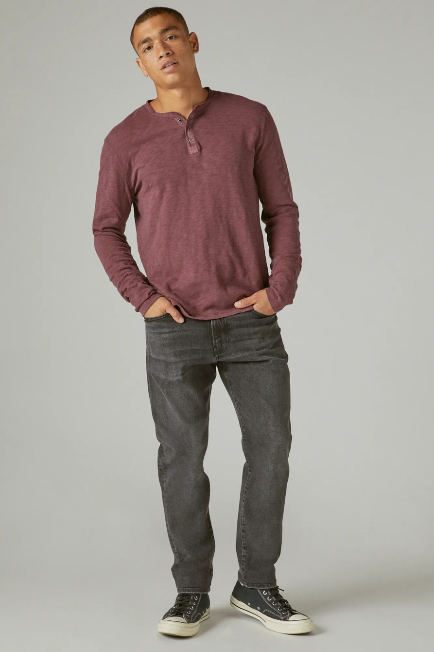 WASHED SNAP-BUTTON HENLEY, image 2