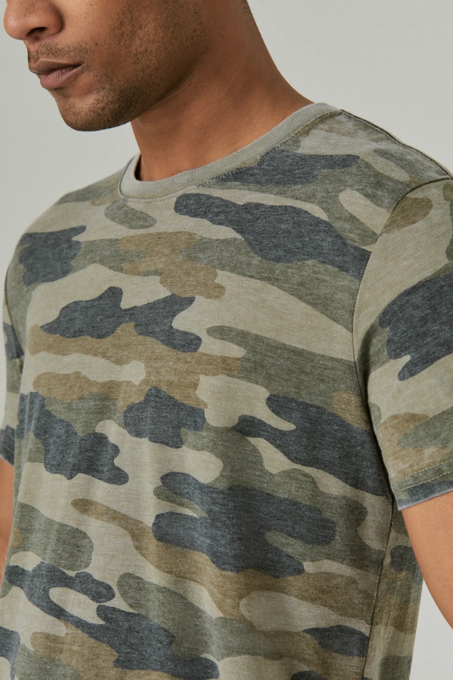 VENICE BURNOUT CAMO CREW NECK TEE, image 5
