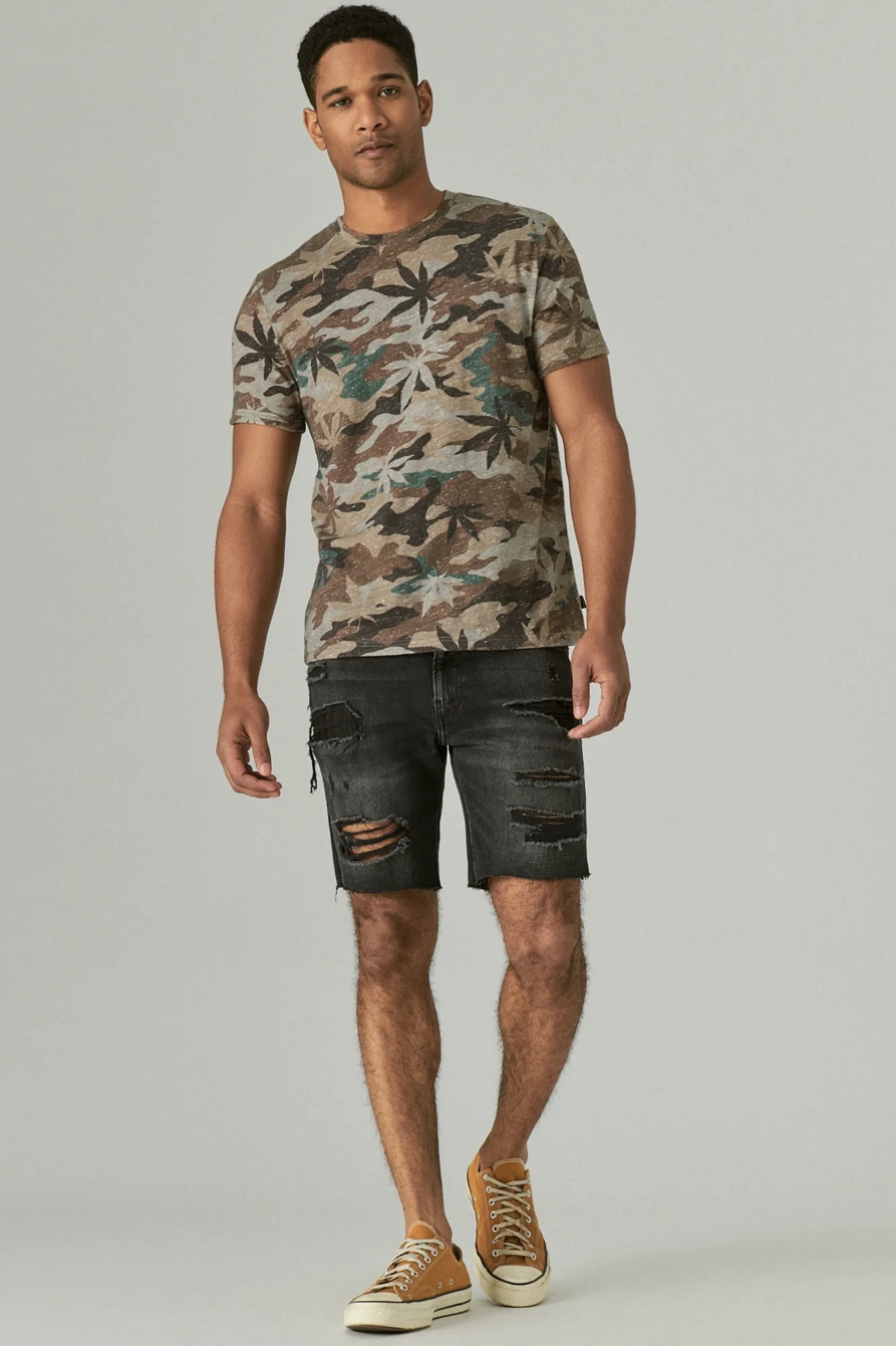 LINEN LEAF CAMO CREW NECK TEE, image 2