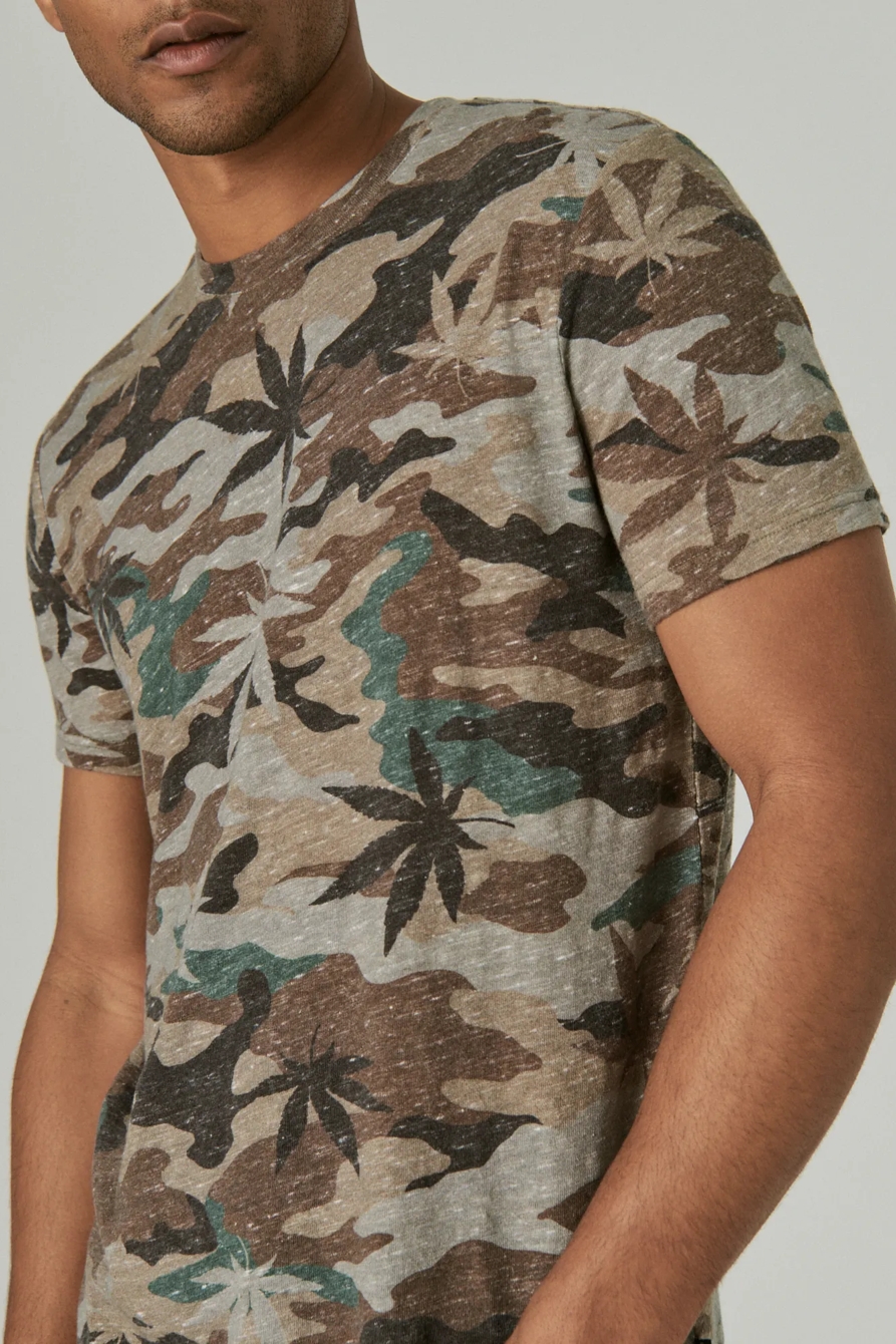 LINEN LEAF CAMO CREW NECK TEE, image 5