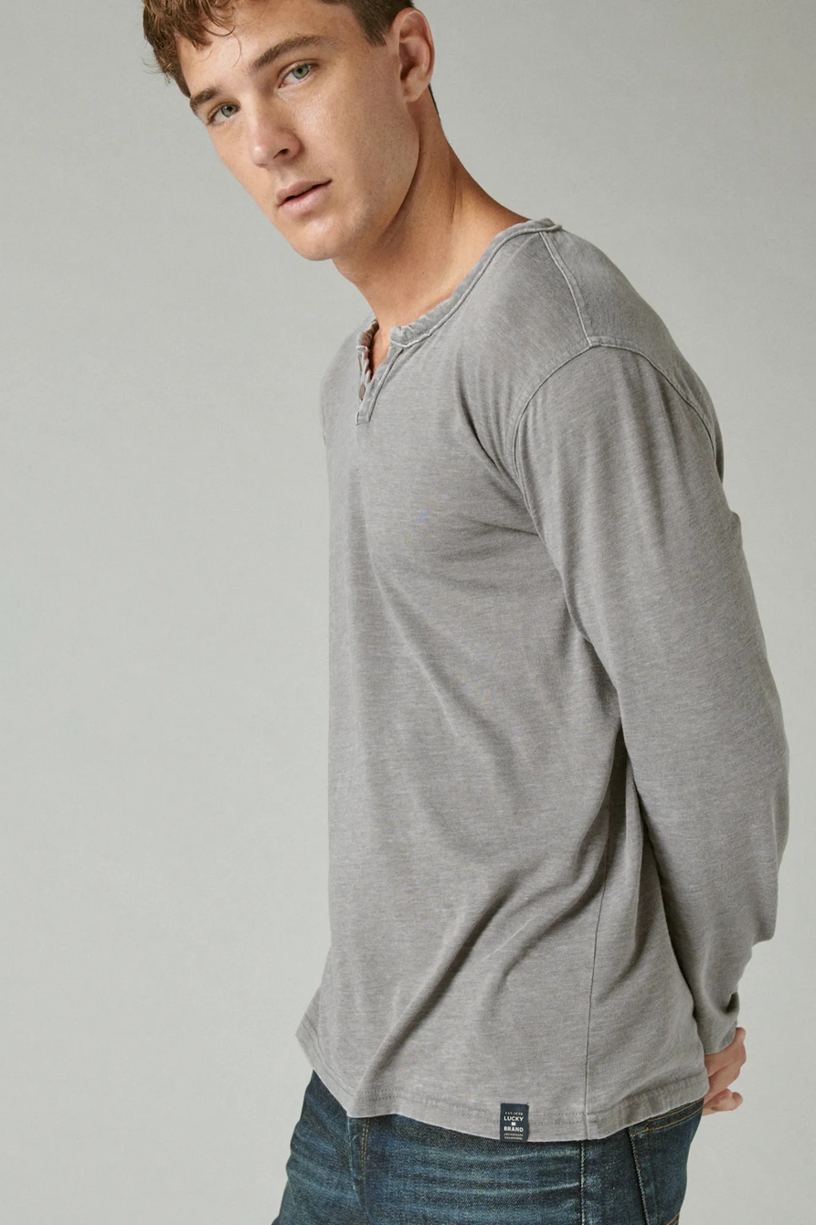 VENICE BURNOUT NOTCH NECK LONG SLEEVE TEE, image 3