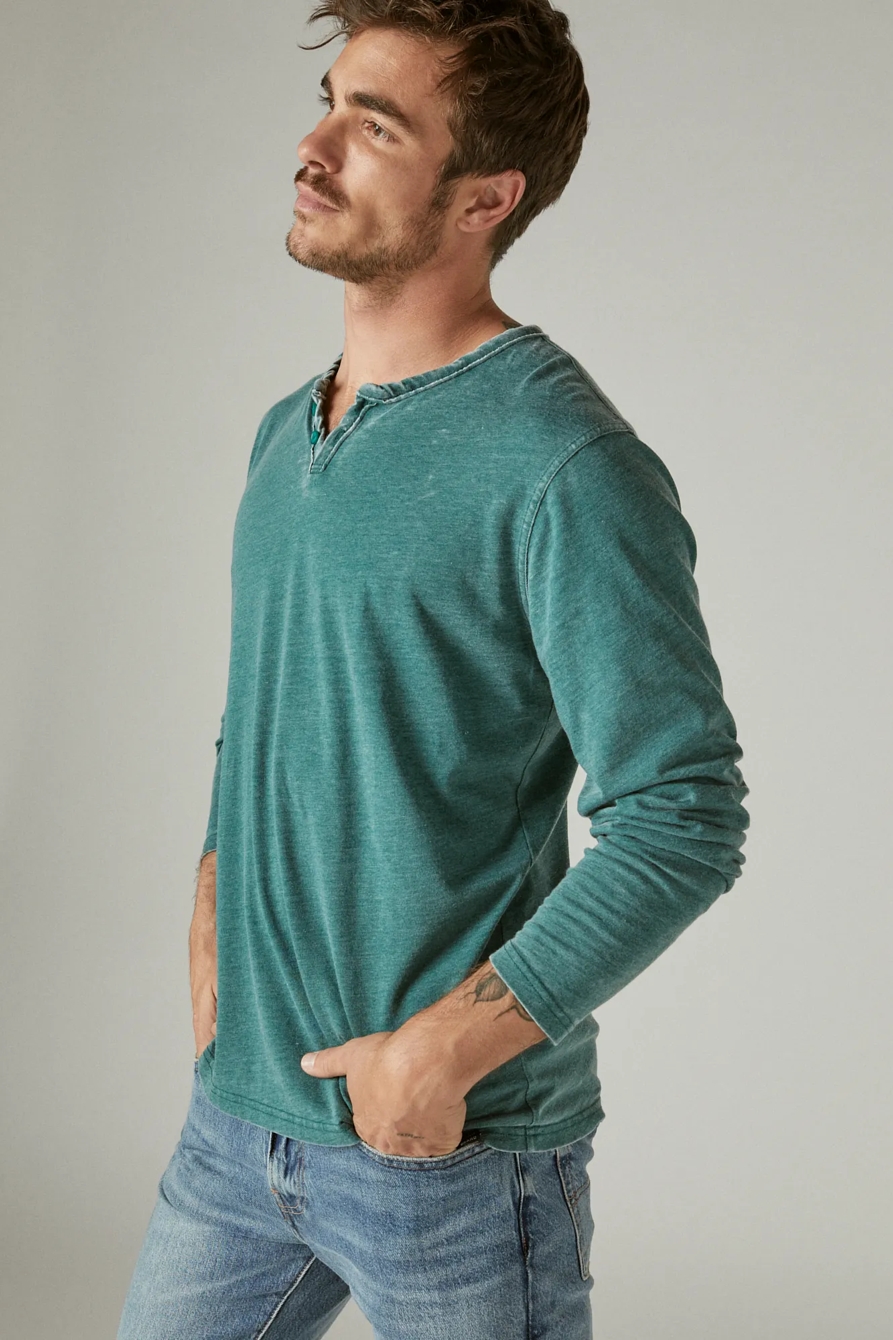 VENICE BURNOUT NOTCH NECK LONG SLEEVE TEE, image 3