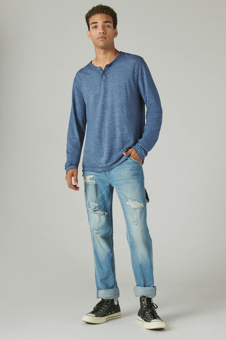 VENICE BURNOUT NOTCH NECK LONG SLEEVE TEE, image 2