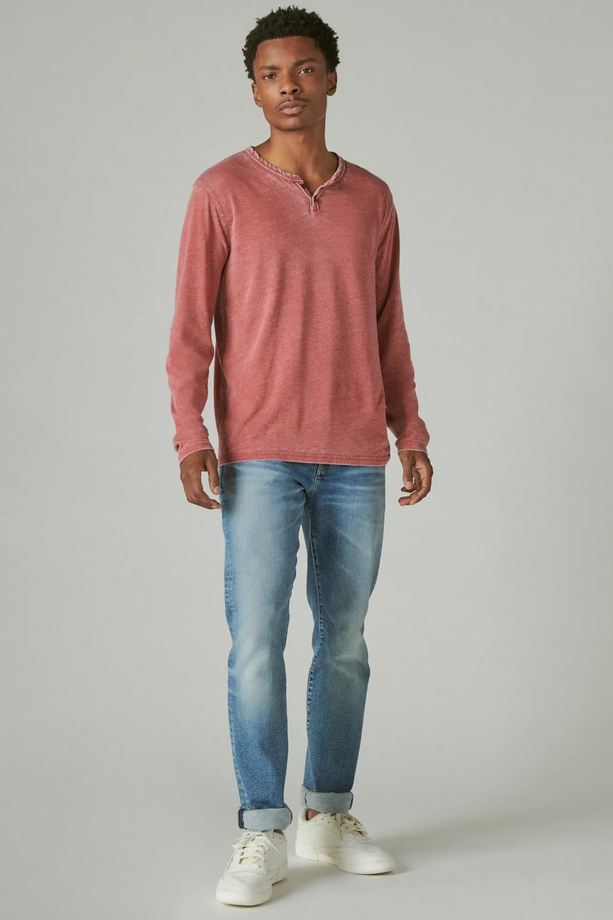 VENICE BURNOUT NOTCH NECK LONG SLEEVE TEE, image 2