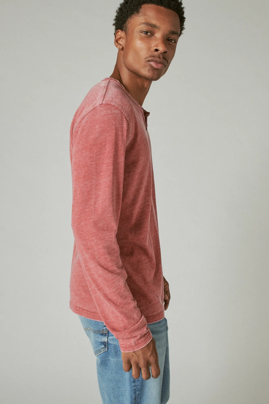 VENICE BURNOUT NOTCH NECK LONG SLEEVE TEE, image 3