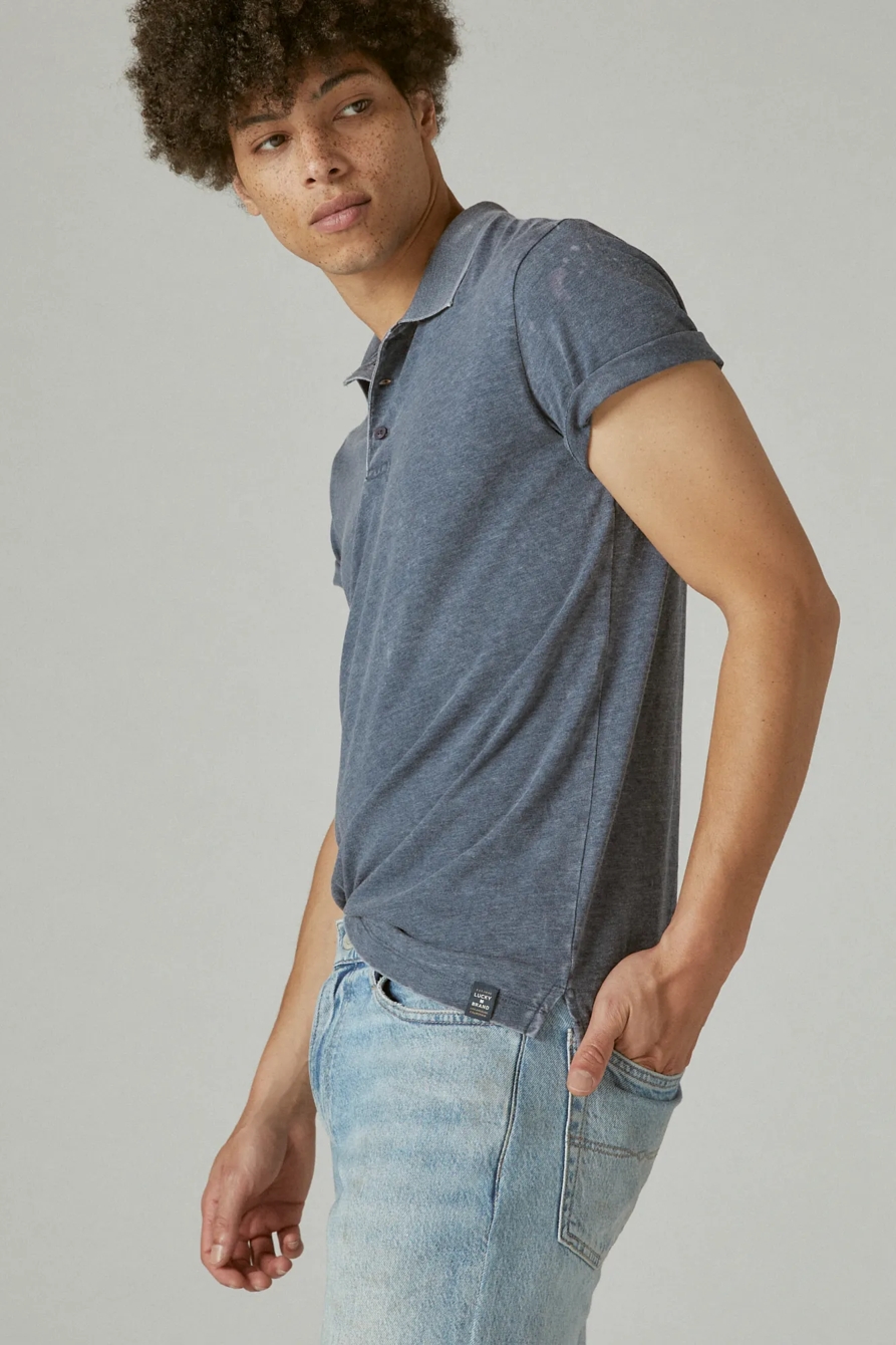 VENICE BURNOUT SHORT SLEEVE POLO, image 3