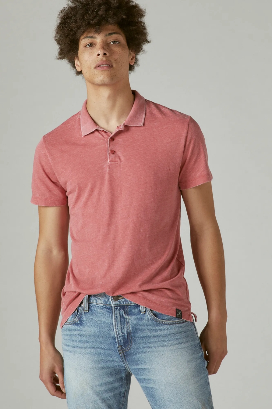 VENICE BURNOUT SHORT SLEEVE POLO, image 1