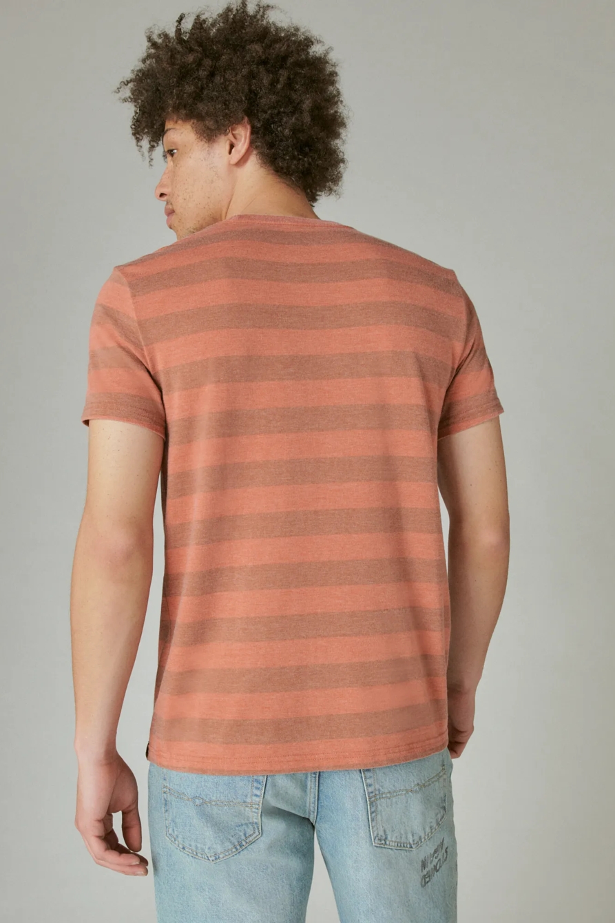 VENICE BURNOUT WIDE STRIPE CREW NECK TEE, image 3