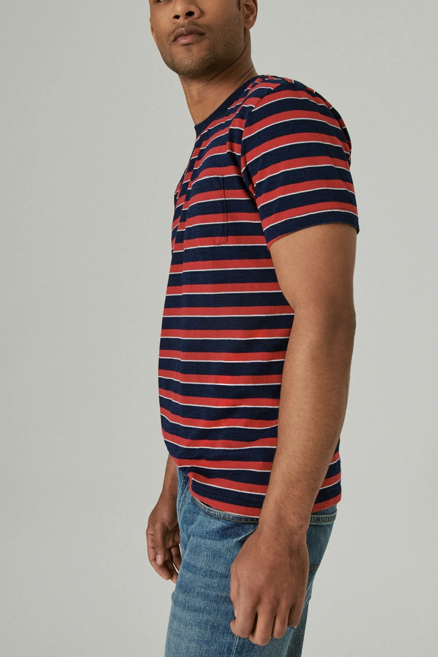 INDIGO STRIPE POCKET CREW, image 3