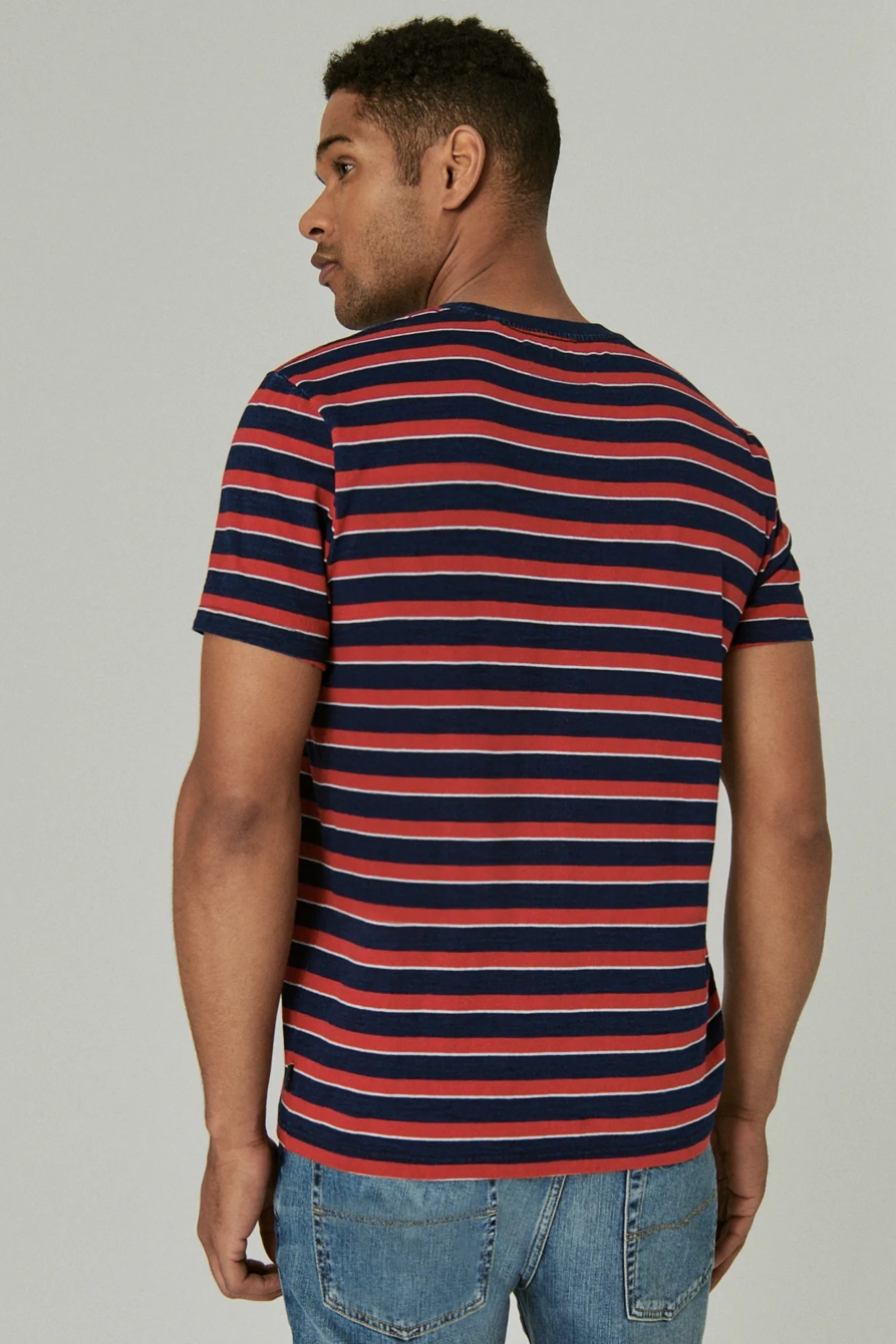 INDIGO STRIPE POCKET CREW, image 4