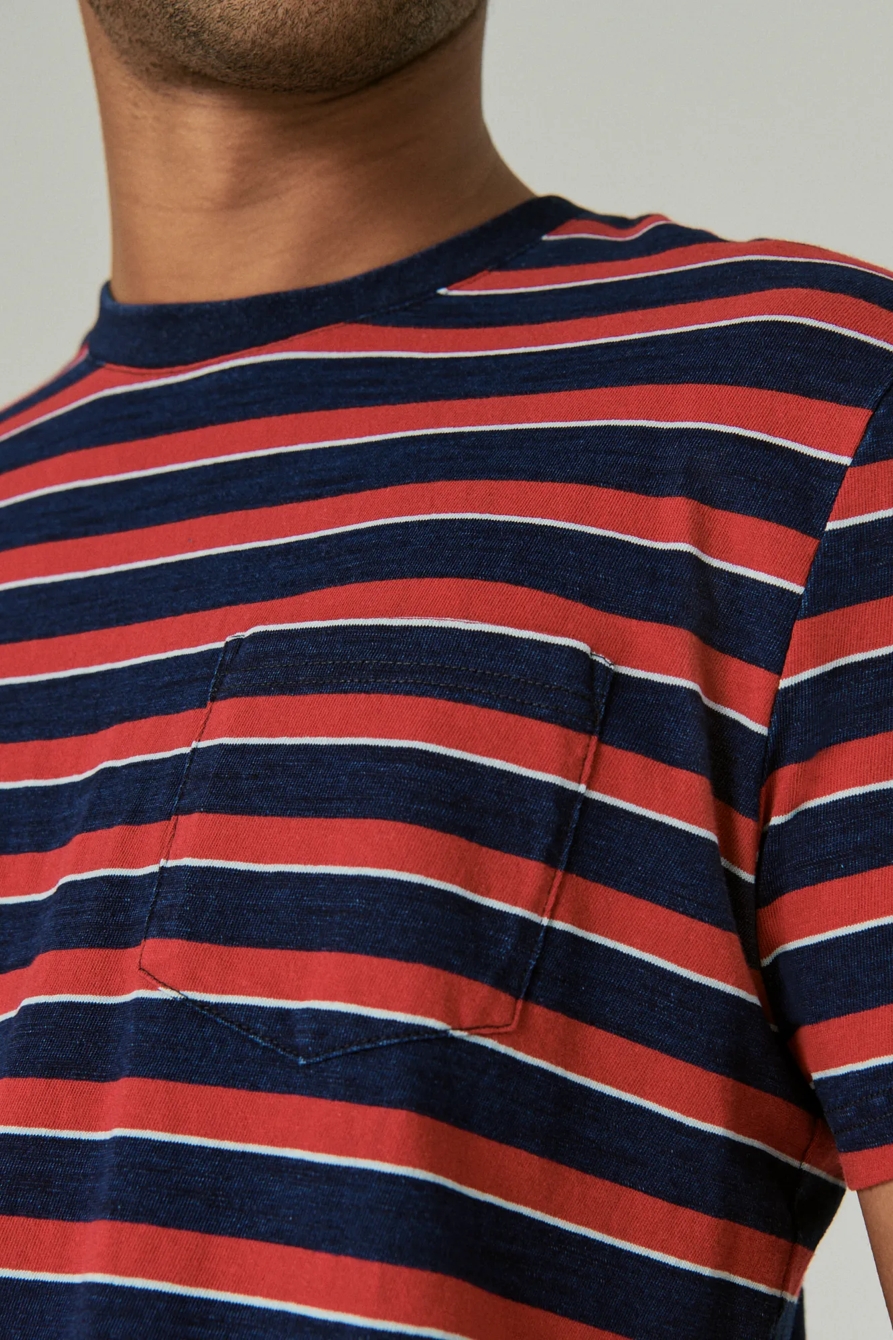 INDIGO STRIPE POCKET CREW, image 5